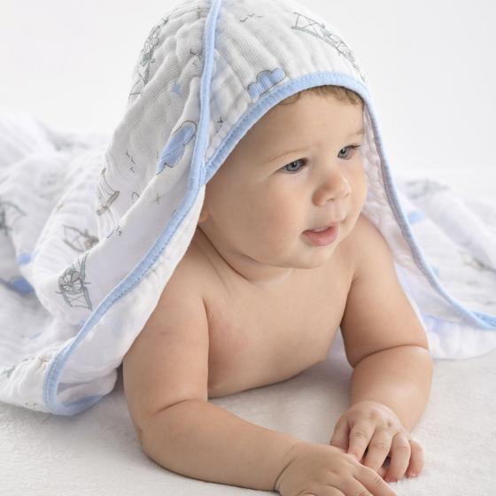 Imagem de Toalha De Banho Bebê Toalha Fralda Soft Com Capuz Menina/o