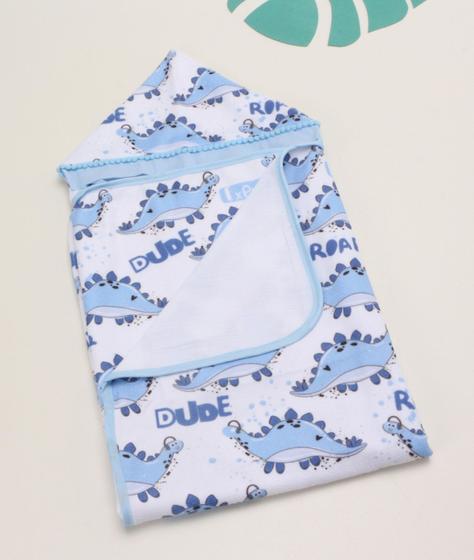 Imagem de Toalha De Banho Com Capuz Bebê Menino 100% Algodão Estampas