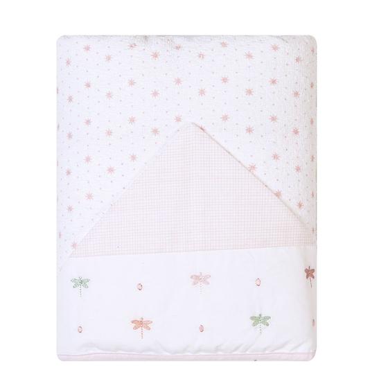 Imagem de Toalha de Banho Felpuda Bebê C/ Forro de Fralda Soft 90x70cm C/Capuz Bordado