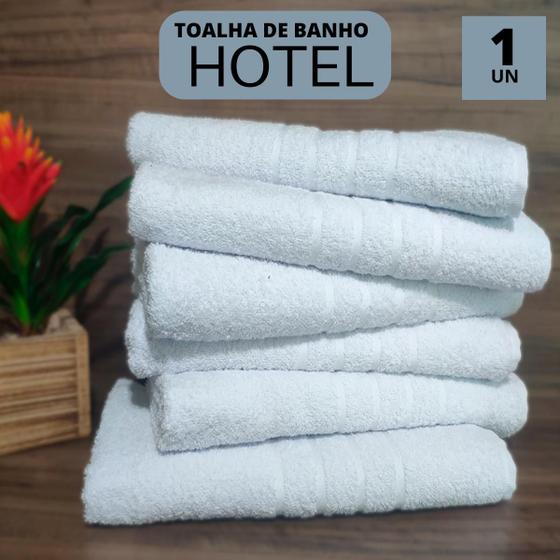 Imagem de Toalha de Banho Gigante Branca Felpuda e Macia 100% Algodão Hotel