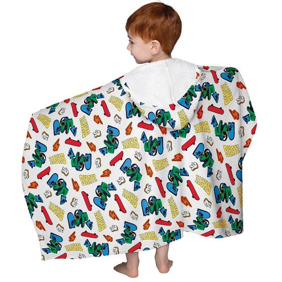 Imagem de Toalha de Banho Infantil com Capuz 70x130cm Felpuda Grande Lepper Algodão