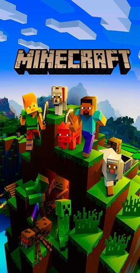 Toalha de Banho Infantil MINECRAFT Praia Piscina Felpa Estampada