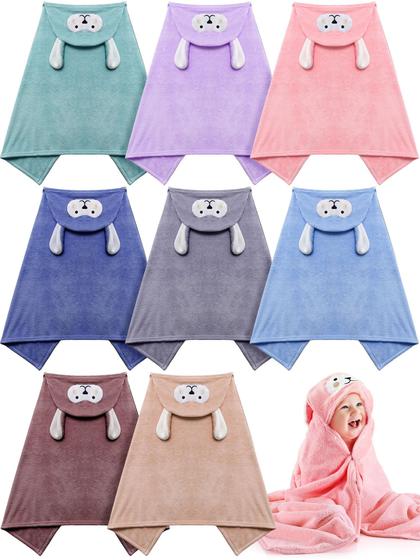 Imagem de Toalha de Banho para Bebê com Capuz Preboun Soft - 8 Unidades - Altamente Absorvente