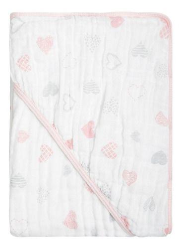 Imagem de Toalha de banho para bebê grande soft com 3 camadas de fralda estampada com capuz papi 100% algodão