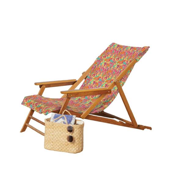 Imagem de Toalha De Banho Praia Cadeira 70X140Cm Borboletas Lepper