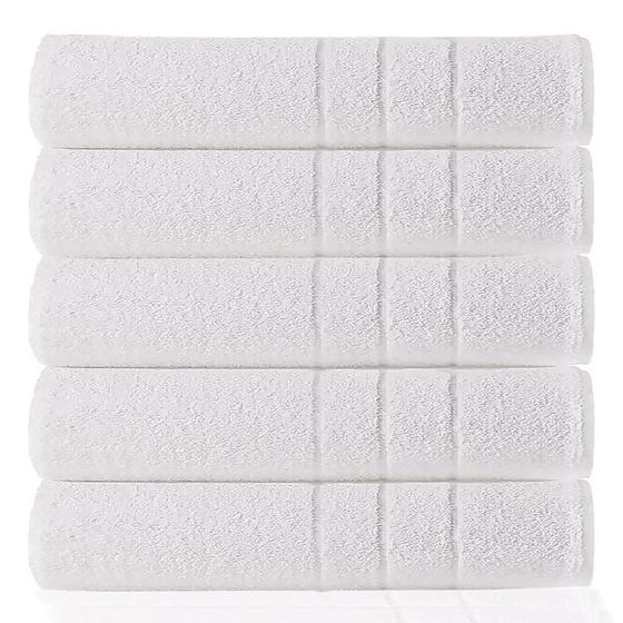 Imagem de Toalha de Banho Profissional Cairo 86x150cm Branco 5 Unid.