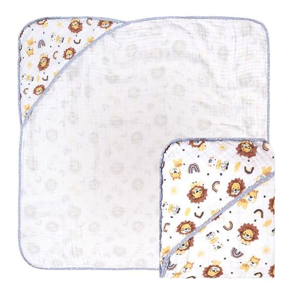 Imagem de Toalha De Banho Soft Infantil Com Capuz De Canto 70x70cm - Incomfral Bublim