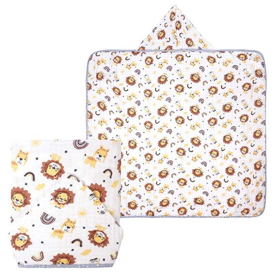 Imagem de Toalha De Banho Soft Infantil Com Capuz De Centro 70x90cm - Incomfral Bublim
