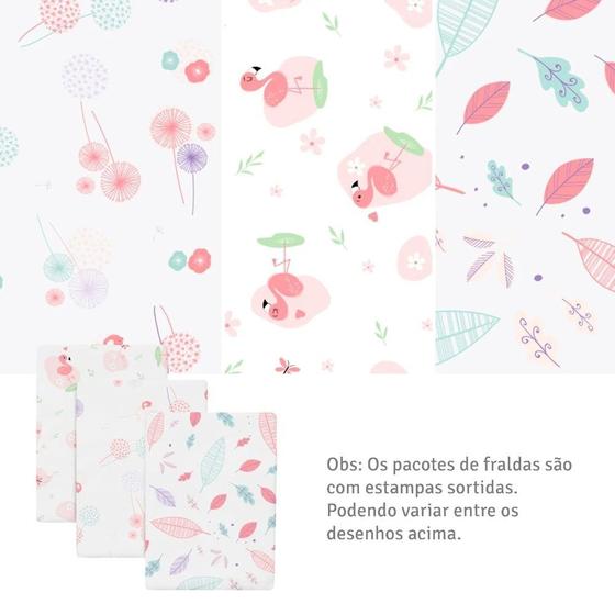 Imagem de Toalha De Fralda Papi Karinh Estampada 1,20M X 60Cm Contem 03 Un - Ref.: 0681