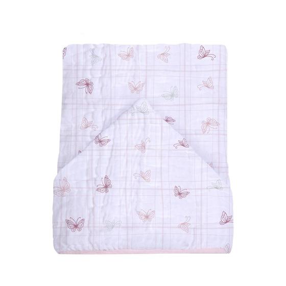 Imagem de Toalha de Fralda Soft Premium 2 Camadas C/Capuz Papi Baby 1,05x85cm Borboletas