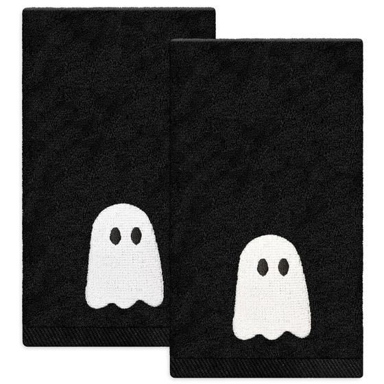 Imagem de Toalha de mão de algodão JarthenaAMCS Halloween Ghost, pacote com 2 75x35cm