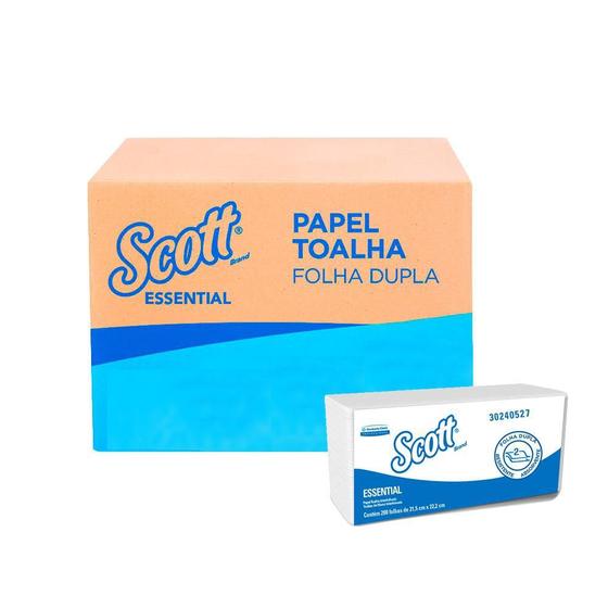 Imagem de Toalha De Mãos Interfolhada Scoot Brand 200 Folhas Kit 12