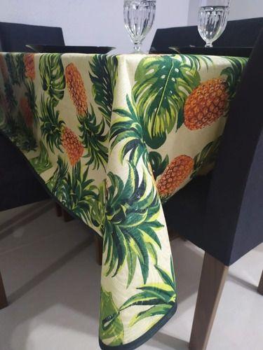 Toalha De Mesa 10 Lugares Retangular Jacquard Abacaxi Menor preço em Toalha De Mesa 10 Lugares Retangular Jacquard Abacaxi