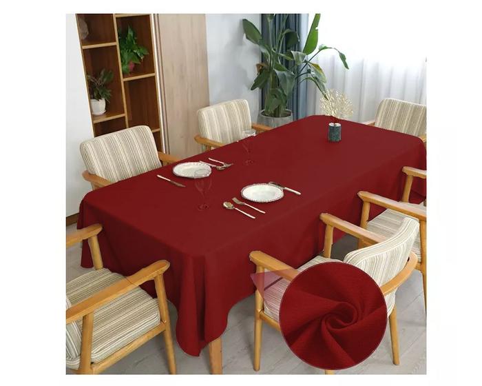 Imagem de Toalha de mesa 10 Lugares Retangular Rústico 3,00m Bordo