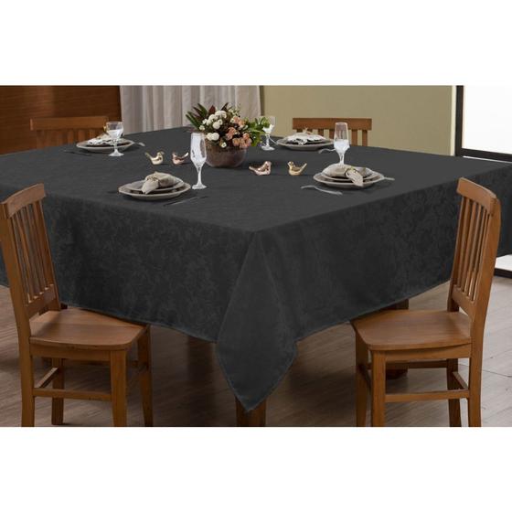 Imagem de Toalha de Mesa 2,00mx1,40m 6 lugares Jacquard Adamascado Luxo