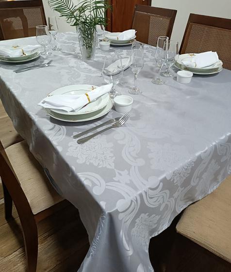 Imagem de Toalha de mesa  4 lugares em tecido jacquard - excelente qualidade e acabamento - mtm enxovais