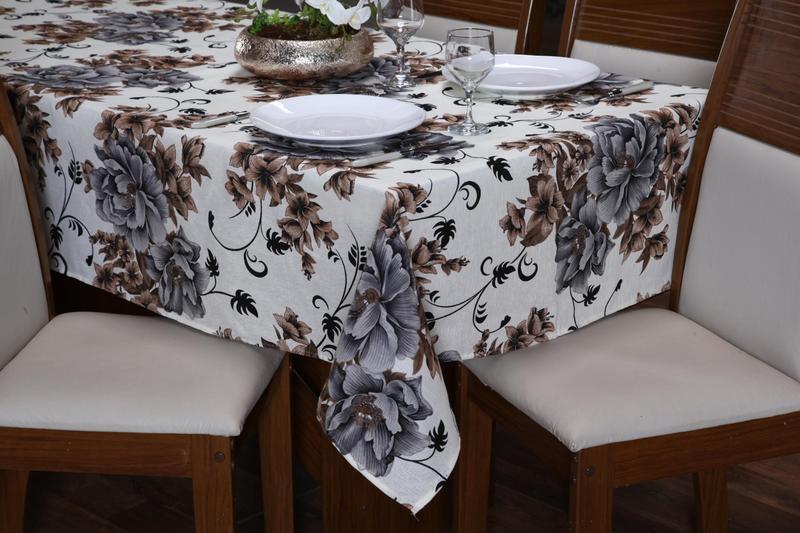 Imagem de Toalha De Mesa 6 Cadeiras Retangular 2,10 X 1,45 Linhão Opções Estampas