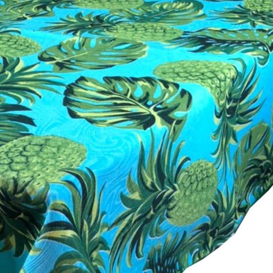 Imagem de Toalha De Mesa 6 Lugares Tecido Jacquard Estampada Com Viés