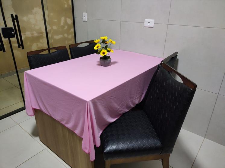 Imagem de Toalha de Mesa 8 Cadeiras Cozinha Sala de Jantar Área Gourmet 2,50m x 1,40m Malha Gel Lisa