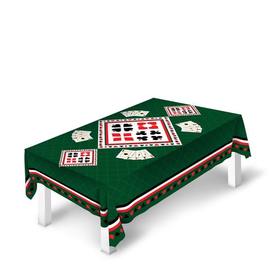 Imagem de Toalha De Mesa 8 Lugares Oxford Retangular Baralho Poker