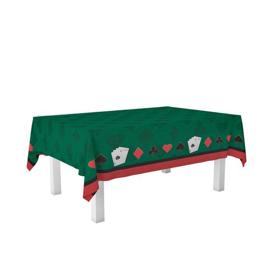 Imagem de Toalha De Mesa 8 Lugares Oxford Retangular Poker Nypes 250x150cm