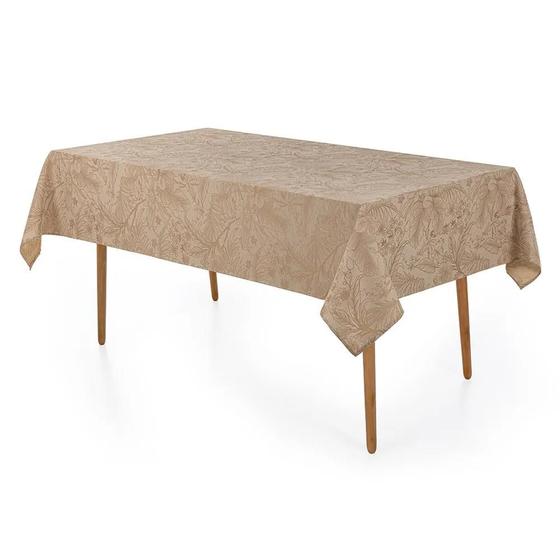 Imagem de Toalha de Mesa Aurora Retangular Sempre Limpa - Avelã - 6 Lugares - Karsten