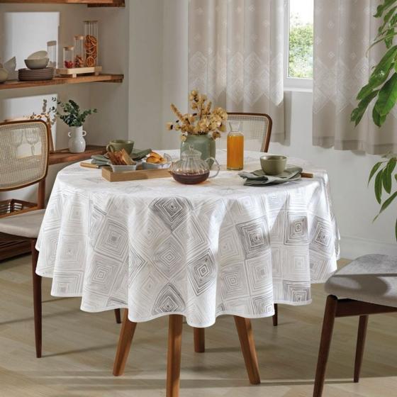Imagem de Toalha de Mesa Clean Athenas Dohler Redonda 4 Lugares 160x160cm