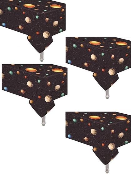 Imagem de Toalha de Mesa Descartável Oojami Outer Space - 54x108cm (Pacote com 4)