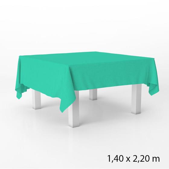 Imagem de Toalha de Mesa em TNT - 140 x 220 cm - Azul Tiffany - 1 unidade - Best Fest -