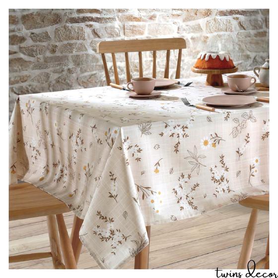 Imagem de Toalha De Mesa Estampada Dohler Clean Retangular 6 Lugares 140x210 cm