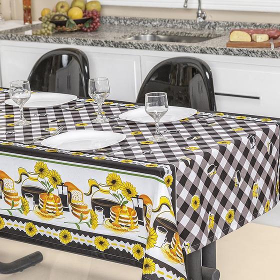 Imagem de Toalha de Mesa Estampada Margaridas Vilela Para 4 Cadeiras - Margarida