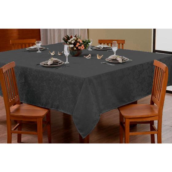 Imagem de Toalha de Mesa Jacquard Adamascado 2,50mx1,40m 8 lugares Luxo