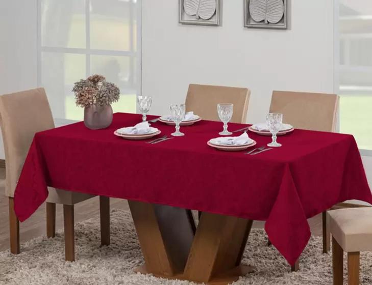 Imagem de Toalha de mesa jacquard retangular 6 lugares jacard