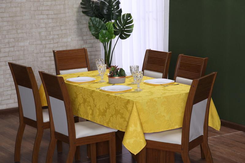 Imagem de Toalha de Mesa Jantar Jacquard Lisa -10 Lugares 3 m x 1,4 m