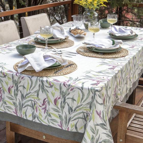 Imagem de Toalha de mesa linho estampada kacyumara sicili