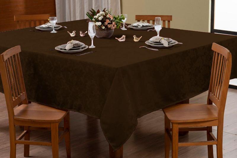 Imagem de Toalha de Mesa Lisa Jacquard Adamascado Luxo 3,00mx1,40m (10 lugares)