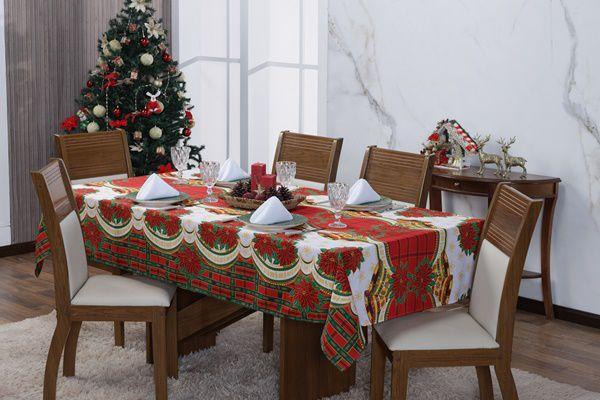 Imagem de Toalha de mesa natal 10 lugares 1,40m x 3m Retangular Oxford