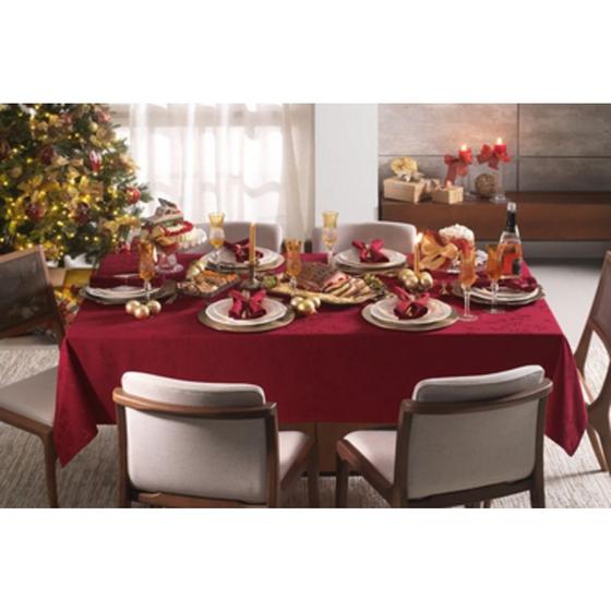 Imagem de Toalha de Mesa Natal 2019 Retangular 8 Lugares Vermelha