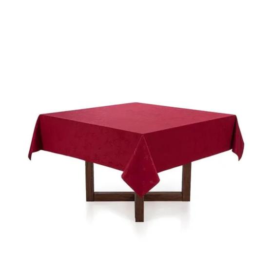 Imagem de Toalha de Mesa Natal Karsten Veríssimo Vermelho Quadrada12