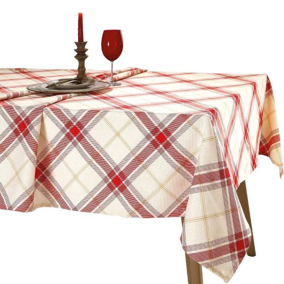 Toalha de Mesa Natal Quadrada 1,60m Celebra Xadrez Dohler Menor preço em Toalha de Mesa Natal Quadrada 1,60m Celebra Xadrez Dohler