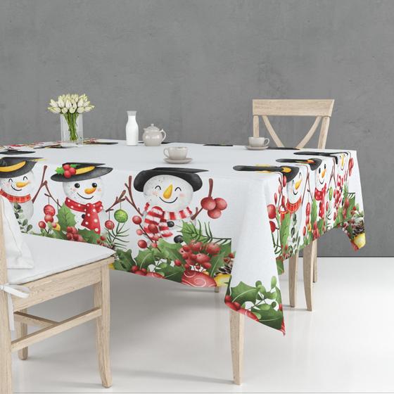 Imagem de Toalha de Mesa Natalina 4 Lugares 1,50 x 1,50  Decoração Festiva