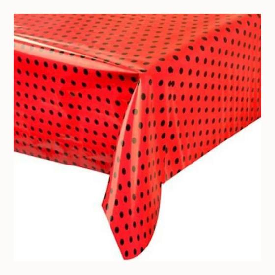 Imagem de Toalha De Mesa Perolizada Vermelho Póa 78x78cm C/10 folhas