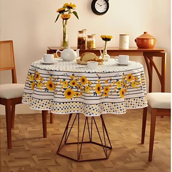 Imagem de Toalha de Mesa POP 4 Lugares Redonda 155m Estampada