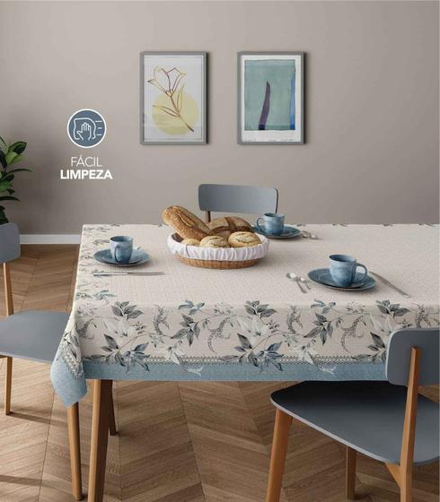 Imagem de Toalha De Mesa Quadrada 1.40m x 1.40m Lepper Azul