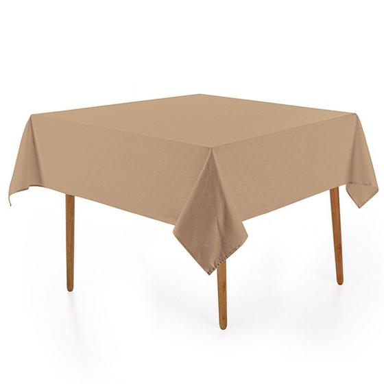 Imagem de Toalha de Mesa Quadrada 8 Lugares 220x220cm  Celebra Alamanda Taupe