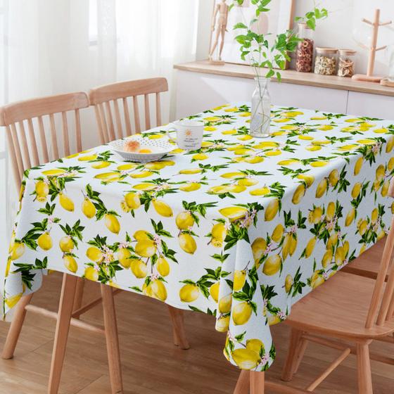 Imagem de Toalha de Mesa Quadrada Estampada Limão Siciliano 4 Lugares