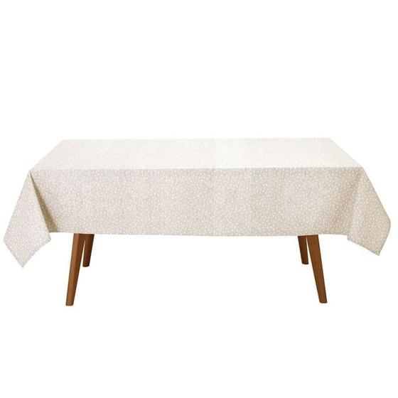 Imagem de  Toalha de Mesa Quadrada Limpa Fácil Clean Linhares Paloma 8 Lugares - Bege