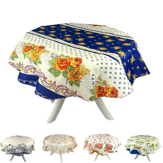 Imagem de Toalha De Mesa Redonda 4 Lugares Estampas Variadas com 3 Un