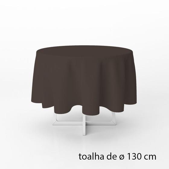 Imagem de Toalha de Mesa Redonda em TNT -  130 cm diâmetro  - Marrom - 1 unidade - Best Fest - Rizzo