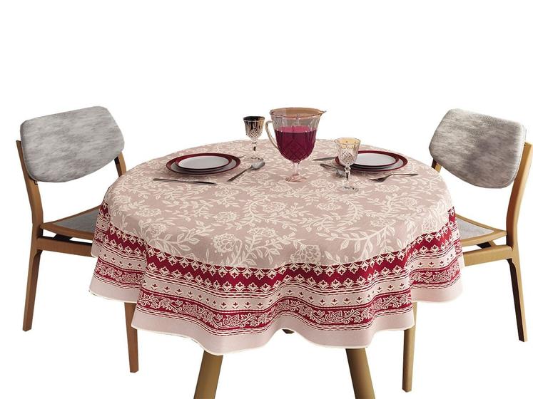 Imagem de Toalha de Mesa Redonda Estampada Lepper 4 Lugares Pop 1,55m Festim